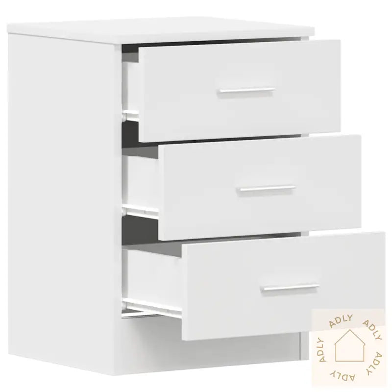 Nattbord 2 Stk Hvit 38X35X56 Cm Konstruert Tre