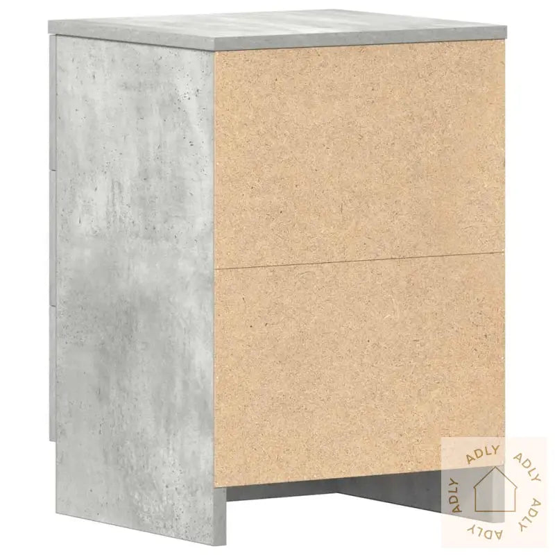 Nattbord 2 Stk Betonggrå 38X35X56 Cm Konstruert Tre