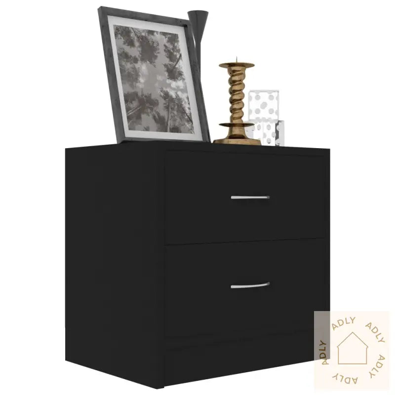 Nattbord Svart 40X30X40 Cm Konstruert Tre