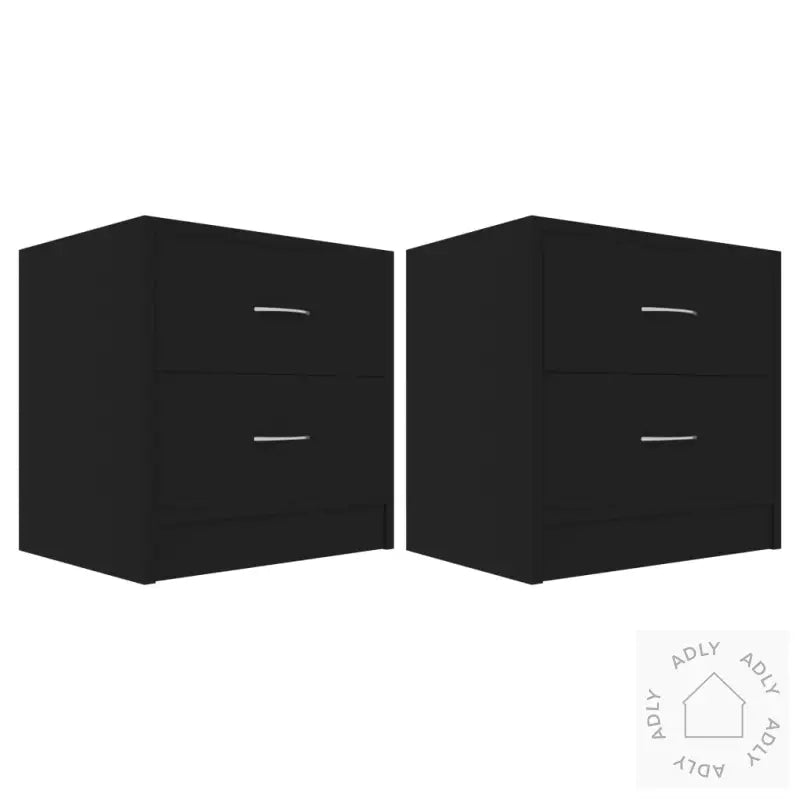 Nattbord 2 Stk Svart 40X30X40 Cm Konstruert Tre