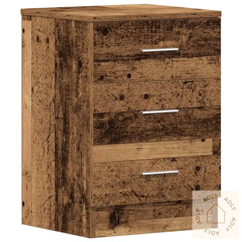 Nattbord Gammelt Tre 38X35X55 Cm Konstruert Tre