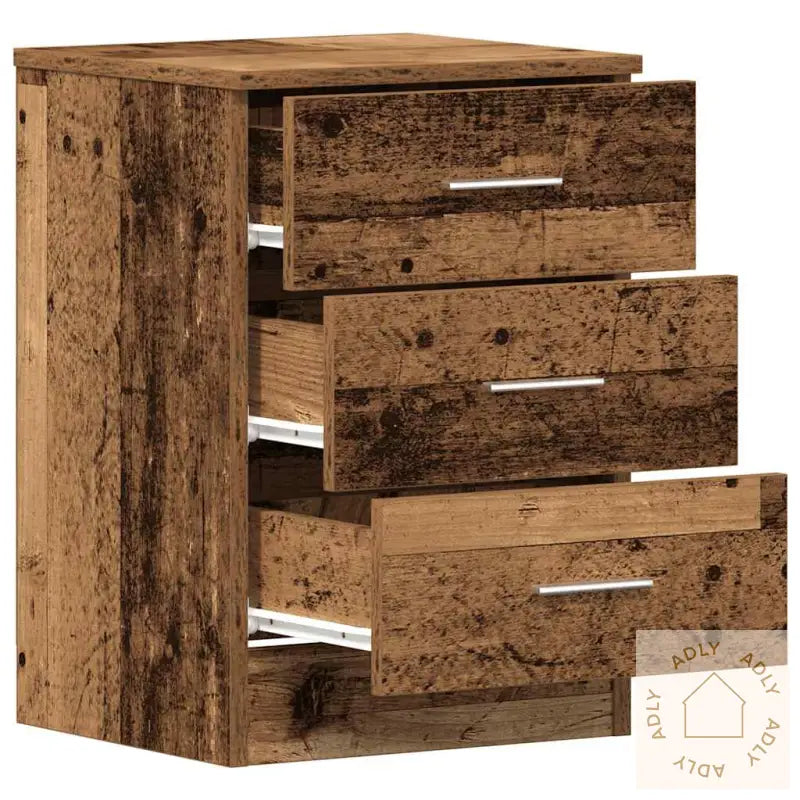 Nattbord Gammelt Tre 38X35X55 Cm Konstruert Tre