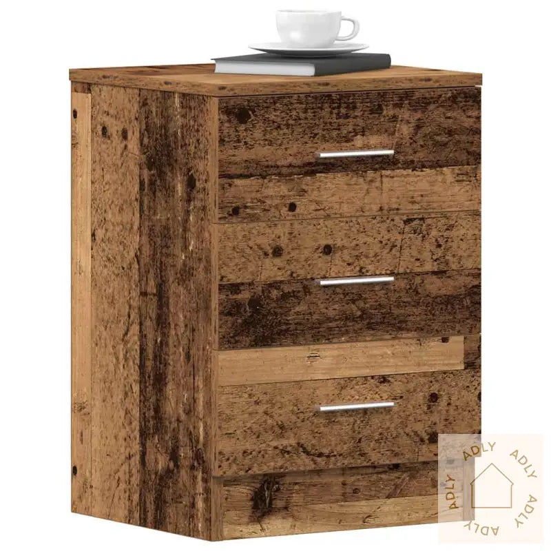 Nattbord Gammelt Tre 38X35X55 Cm Konstruert Tre