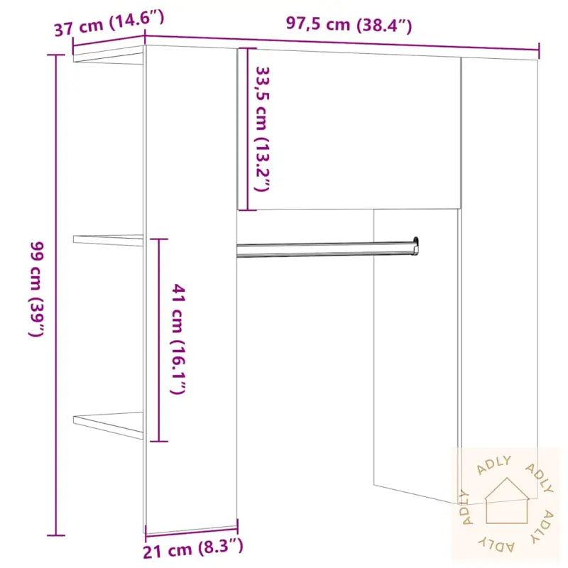 Gangskap Artisan Eik 97,5X37X99 Cm Konstruert Tre