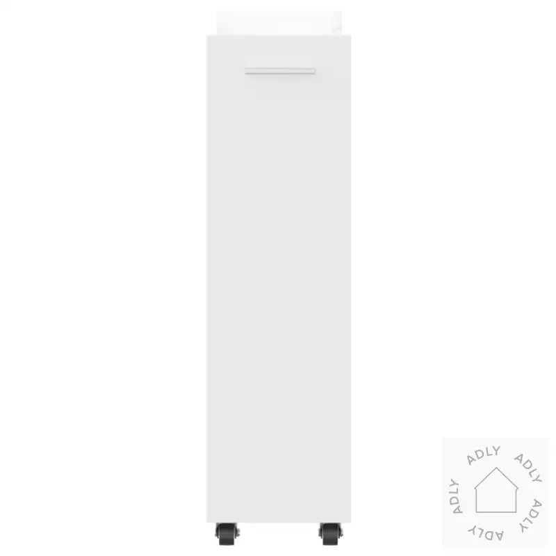 Sidebord Med Hjul Hvit 60X22X79 Cm Konstruert Tre