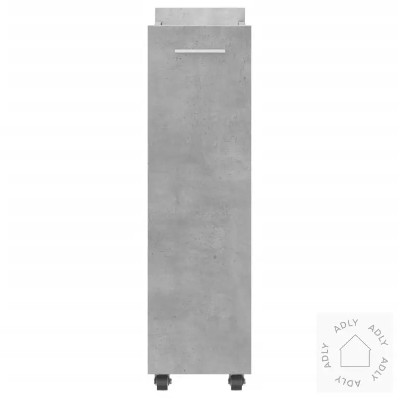 Sidebord Med Hjul Betonggrå 60X22X79 Cm Konstruert Tre