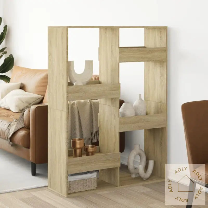 Romdeler Sonoma Eik 100X33X135 Cm Konstruert Tre