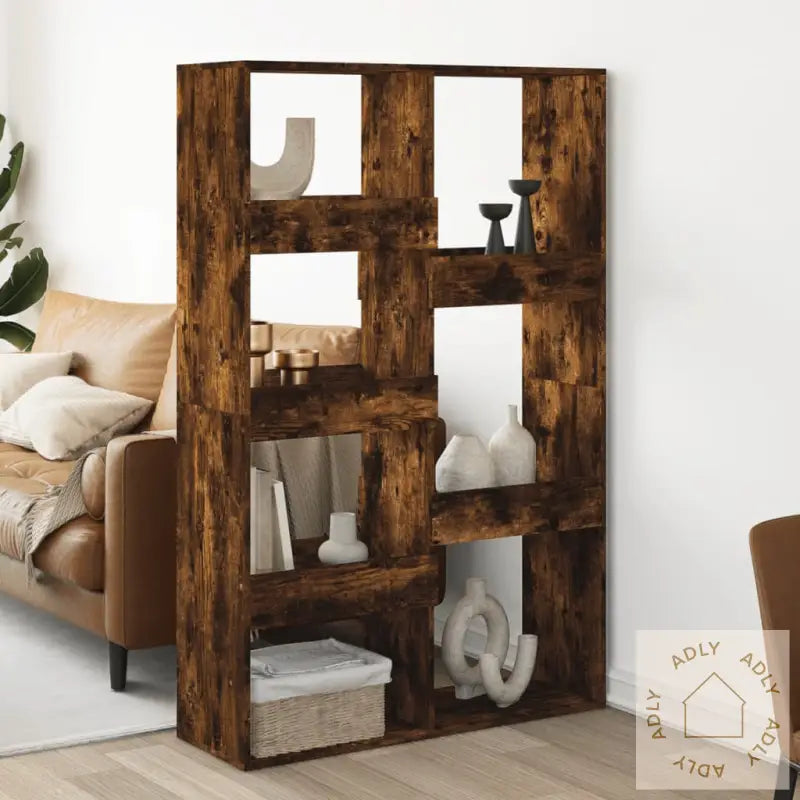 Romdeler Røkt Eik 100X33X155,5 Cm Konstruert Tre