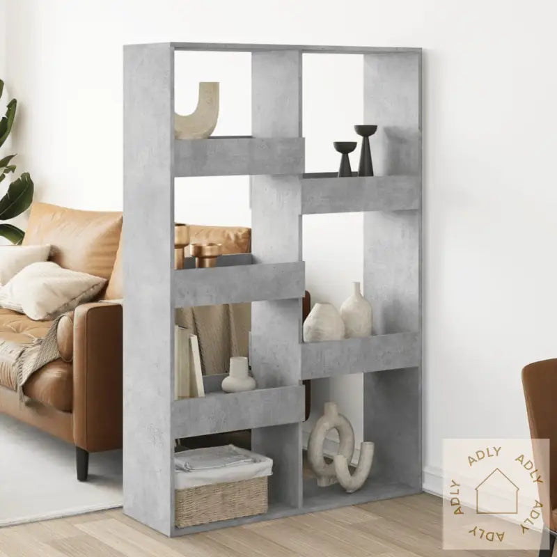Romdeler Betonggrå 100X33X155,5 Cm Konstruert Tre