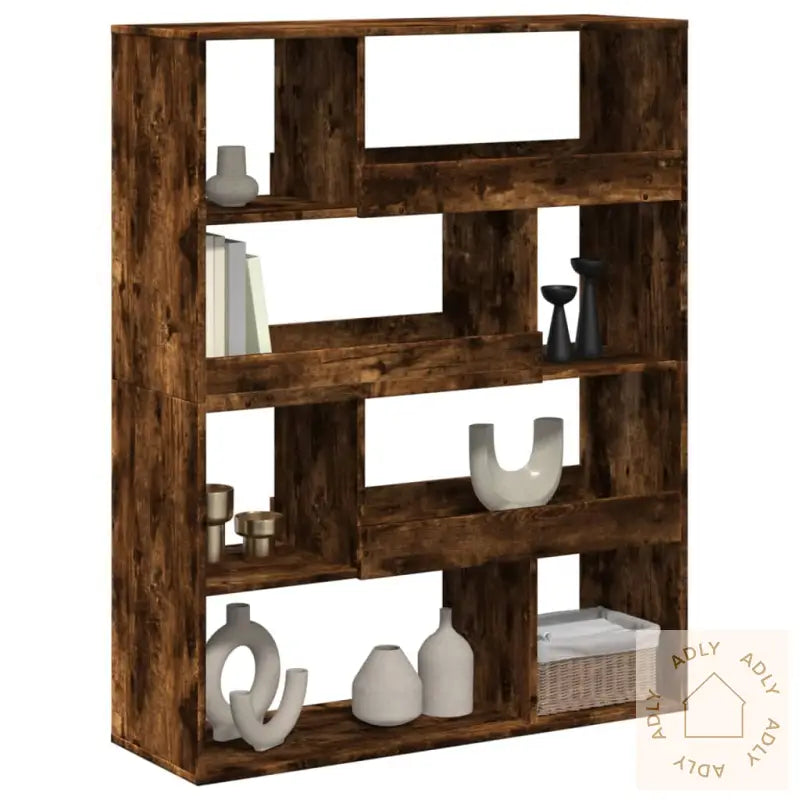 Romdeler Røkt Eik 100X33X125,5 Cm Konstruert Tre