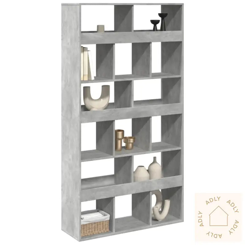 Romdeler Betonggrå 100X33X187,5 Cm Konstruert Tre