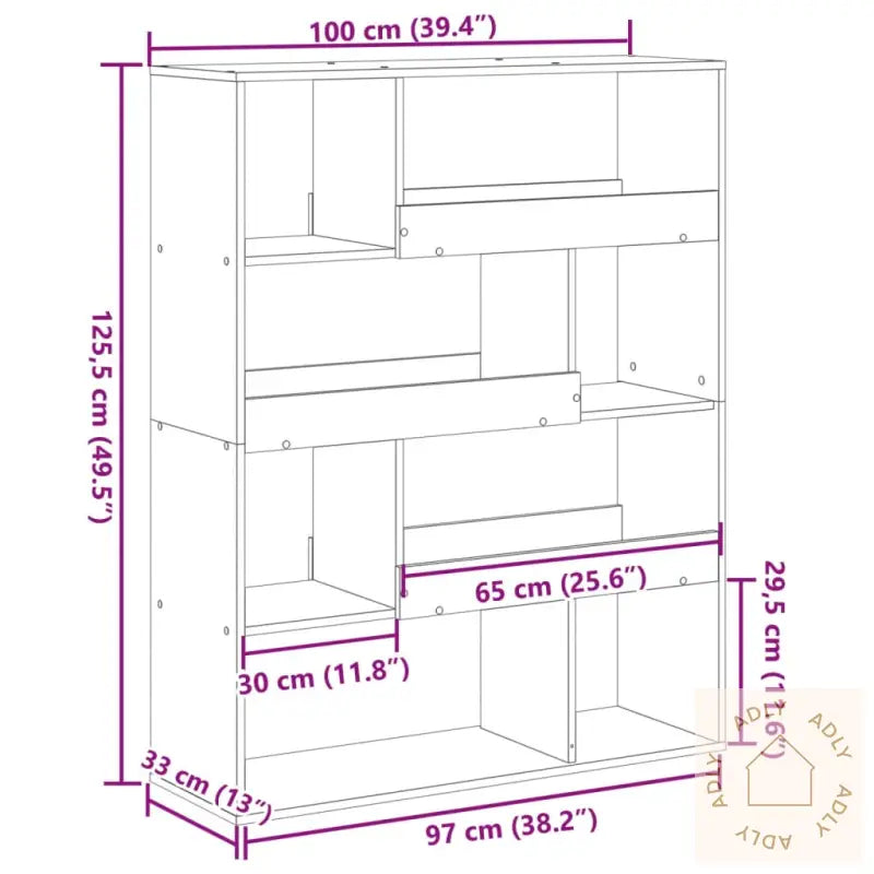 Romdeler Hvit 100X33X125,5 Cm Konstruert Tre