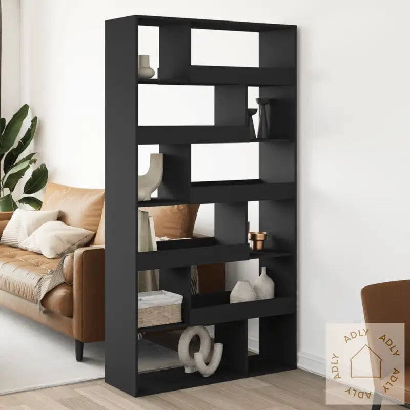 Romdeler Svart 100X33X187,5 Cm Konstruert Tre