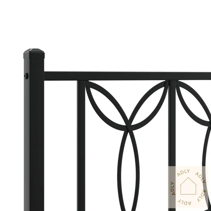 Sengegavl I Metall Svart 120 Cm
