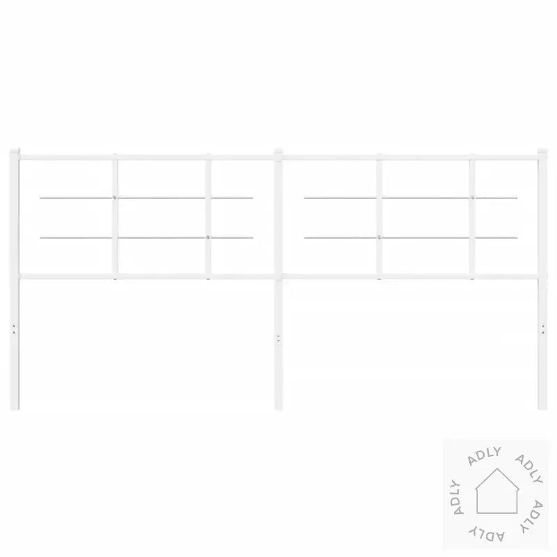 Sengegavl I Metall Hvit 180 Cm