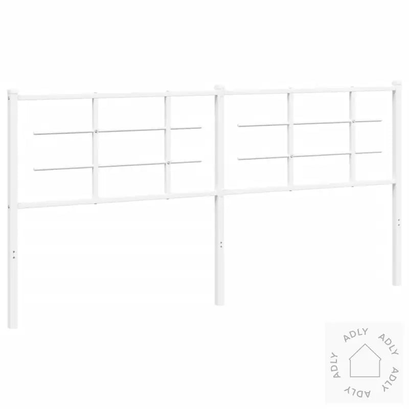 Sengegavl I Metall Hvit 180 Cm