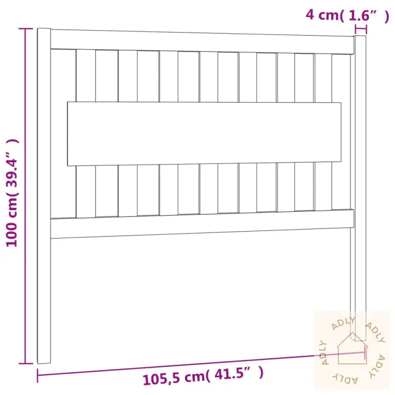 Sengegavl 105,5X4X100 Cm Heltre Furu