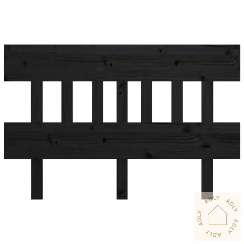 Sengegavl Svart 143,5X3X81 Cm Heltre Furu