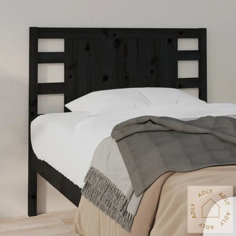 Sengegavl Svart 81X4X100 Cm Heltre Furu
