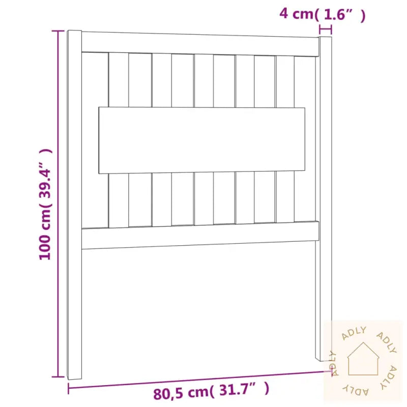 Sengegavl Honningbrun 80,5X4X100 Cm Heltre Furu