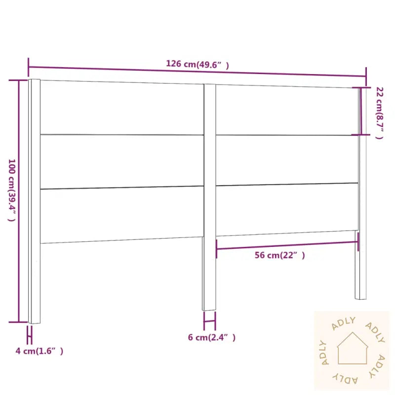 Sengegavl Honningbrun 126X4X100 Cm Heltre Furu