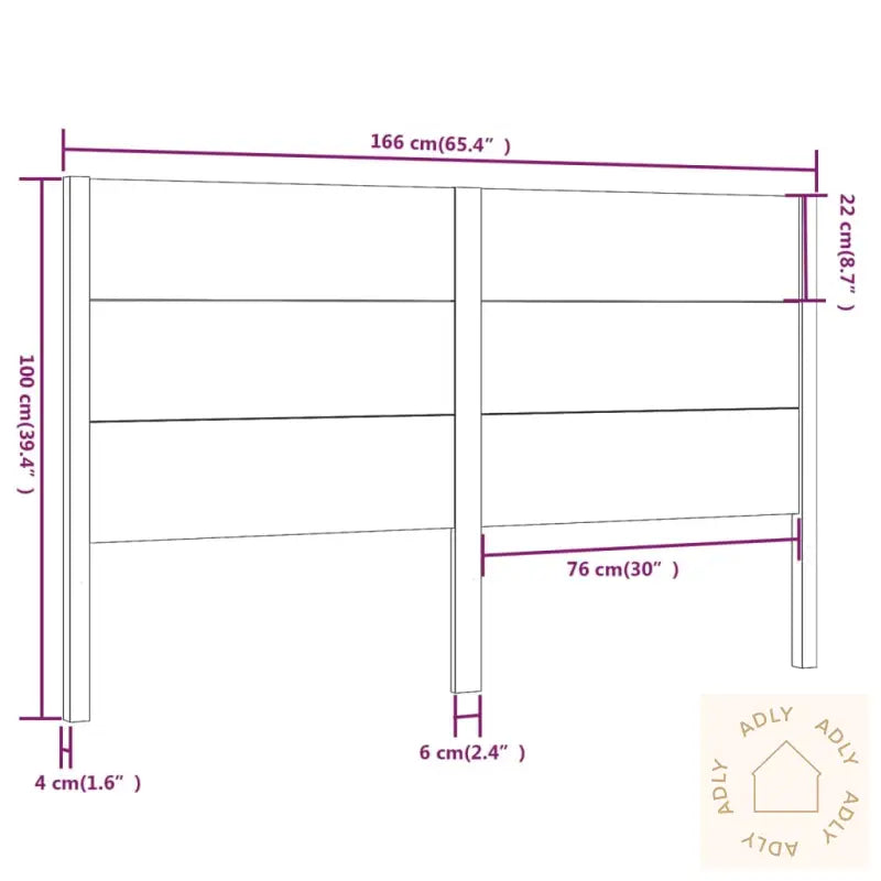 Sengegavl 166X4X100 Cm Heltre Furu
