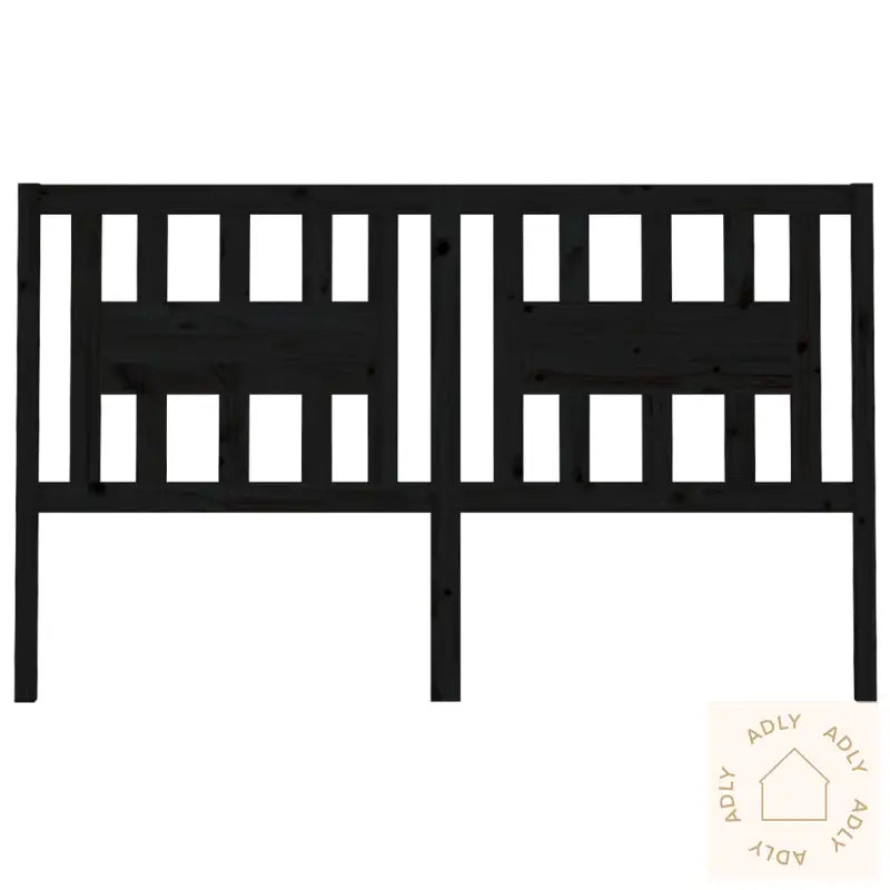 Sengegavl Svart 206X4X100 Cm Heltre Furu