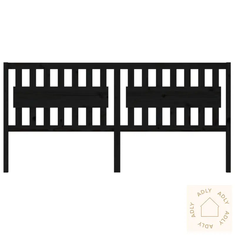 Sengegavl Svart 205,5X4X100 Cm Heltre Furu
