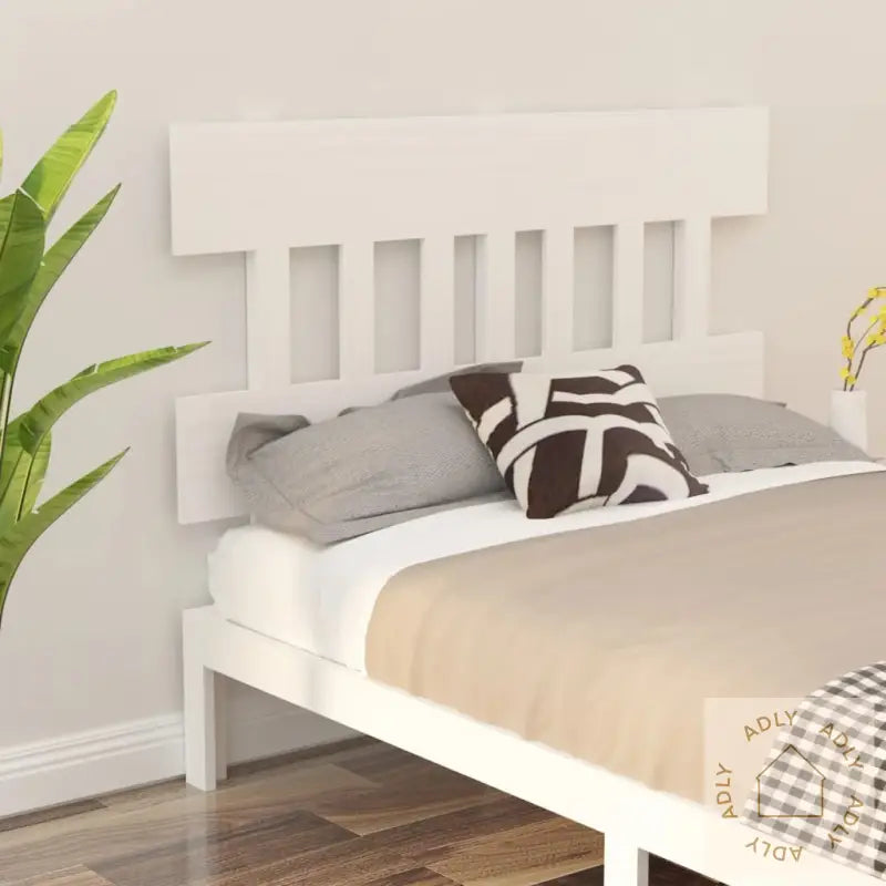 Sengegavl Hvit 123,5X3X81 Cm Heltre Furu