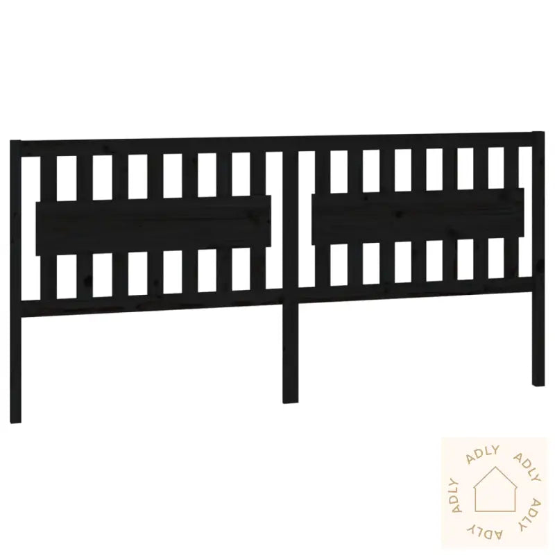 Sengegavl Svart 205,5X4X100 Cm Heltre Furu