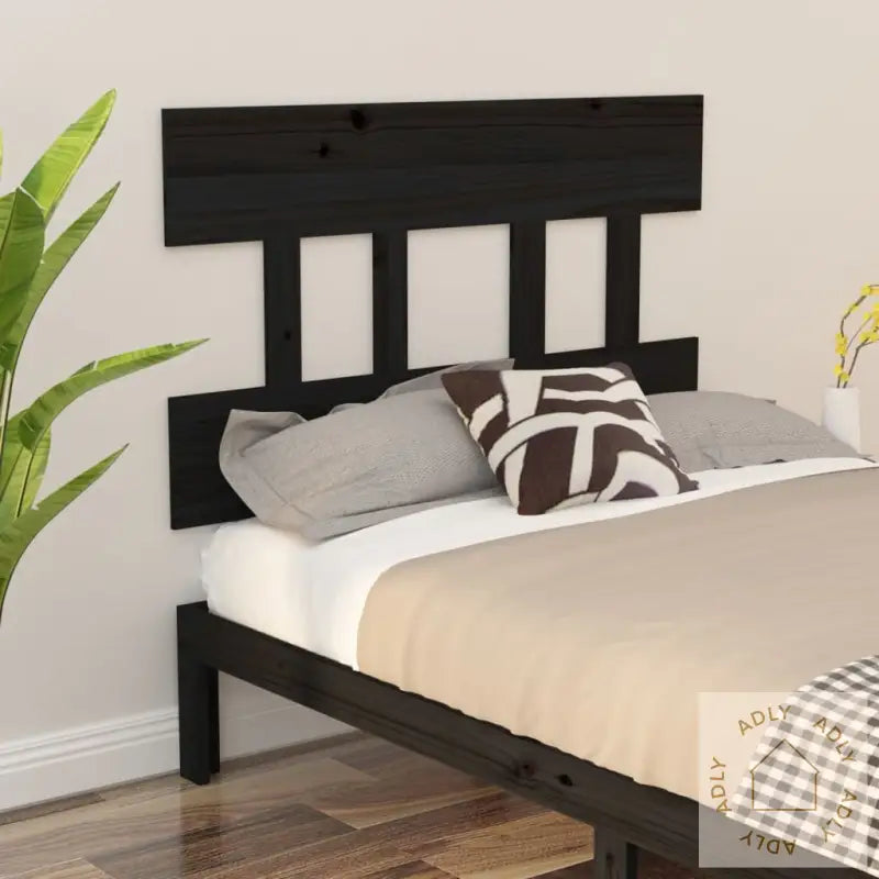 Sengegavl Svart 93,5X3X81 Cm Heltre Furu