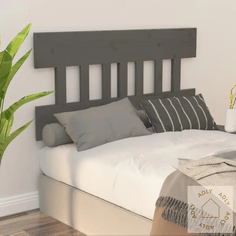 Sengegavl Grå 163,5X3X81 Cm Heltre Furu