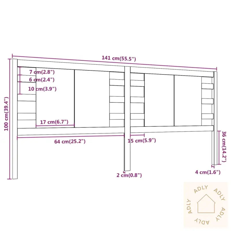 Sengegavl 141X4X100 Cm Heltre Furu