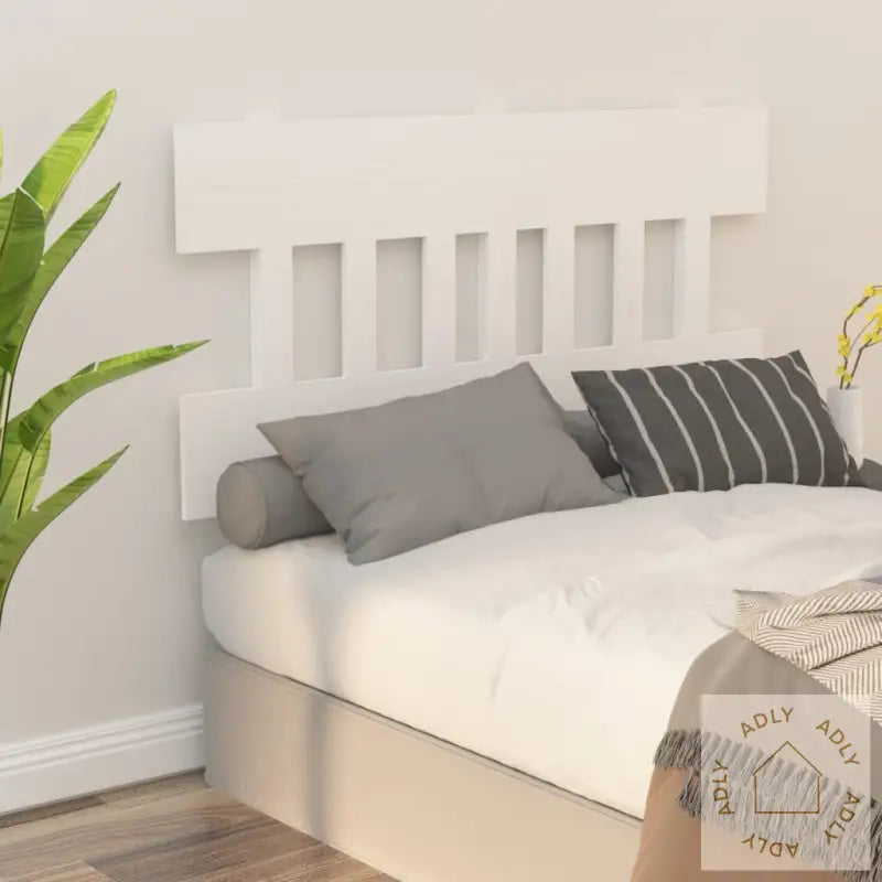 Sengegavl Hvit 123,5X3X81 Cm Heltre Furu