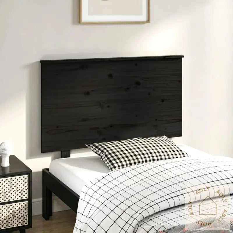 Sengegavl Svart 94X6X82,5 Cm Heltre Furu