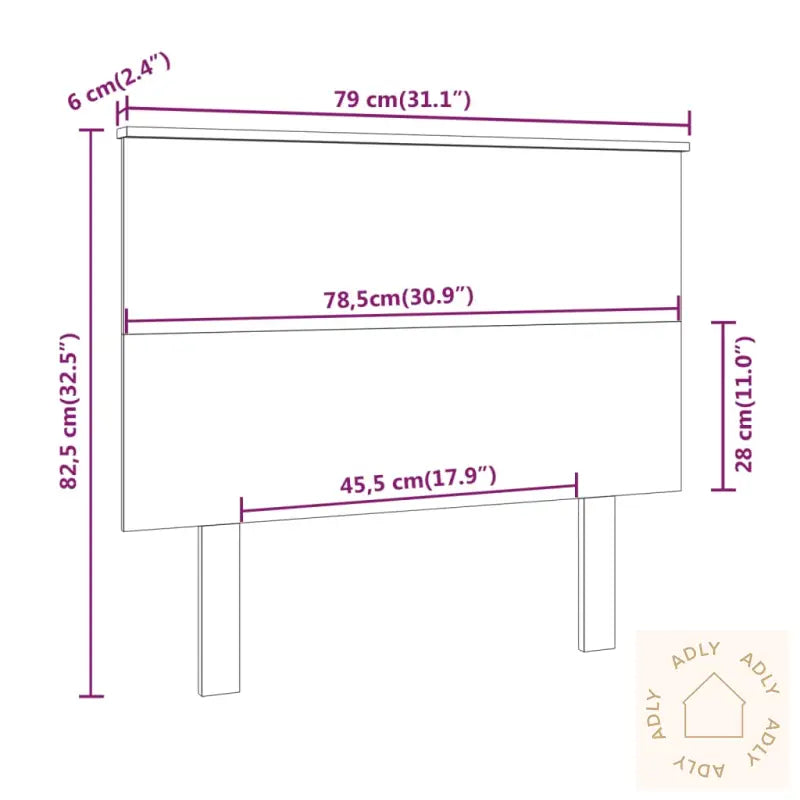 Sengegavl Honningbrun 79X6X82,5 Cm Heltre Furu