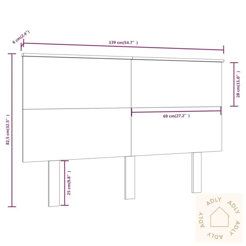 Sengegavl Hvit 139X6X82,5 Cm Heltre Furu