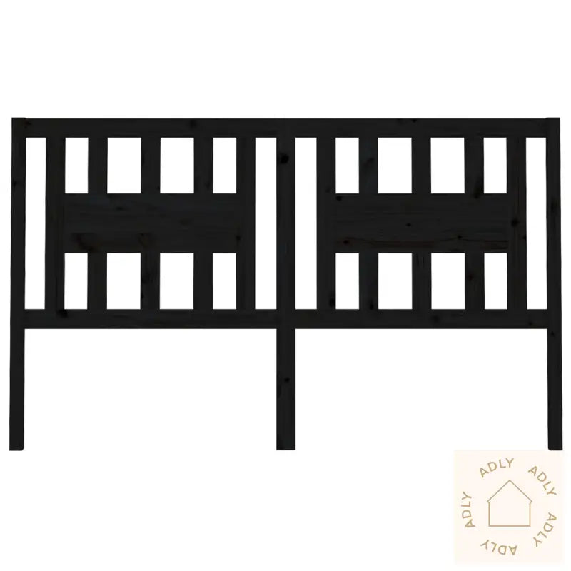 Sengegavl Svart 166X4X100 Cm Heltre Furu