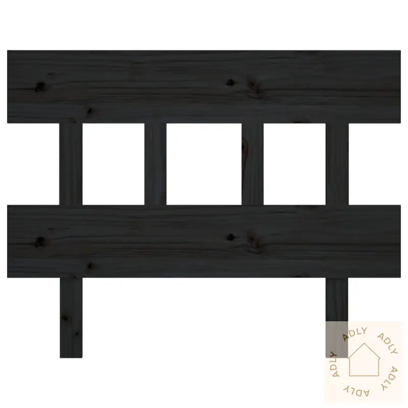 Sengegavl Svart 93,5X3X81 Cm Heltre Furu