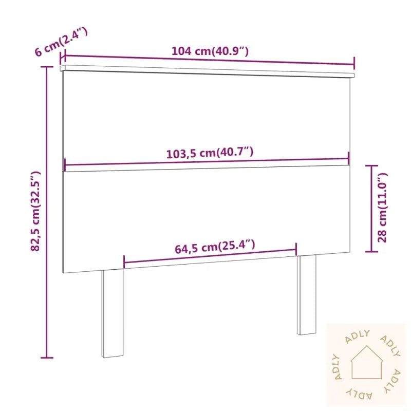 Sengegavl Honningbrun 104X6X82,5 Cm Heltre Furu
