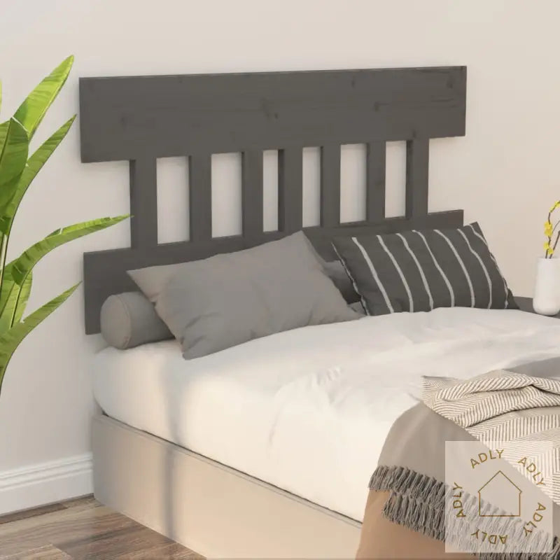 Sengegavl Grå 183,5X3X81 Cm Heltre Furu