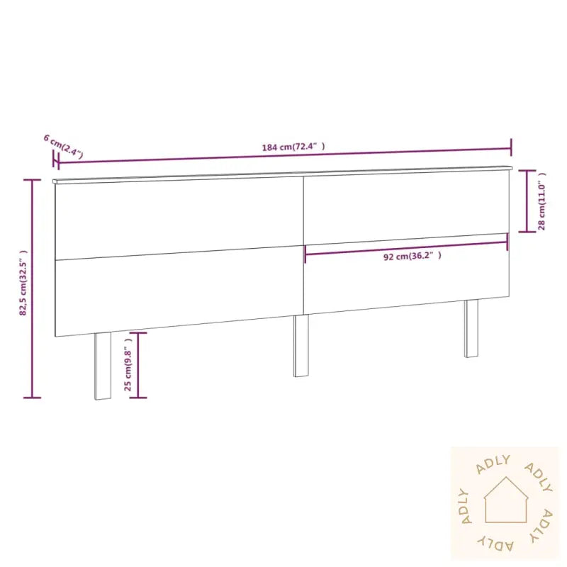 Sengegavl 184X6X82,5 Cm Heltre Furu