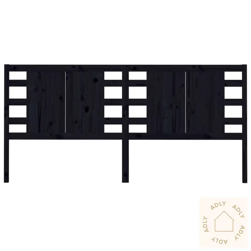 Sengegavl Svart 166X4X100 Cm Heltre Furu