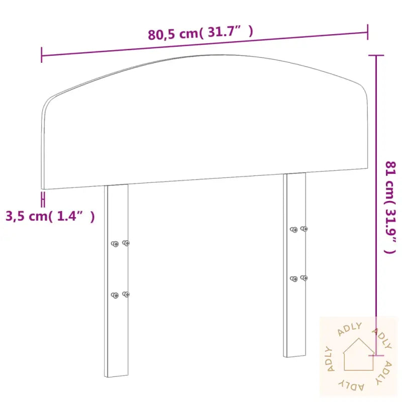 Sengegavl Hvit 75 Cm Heltre Furu