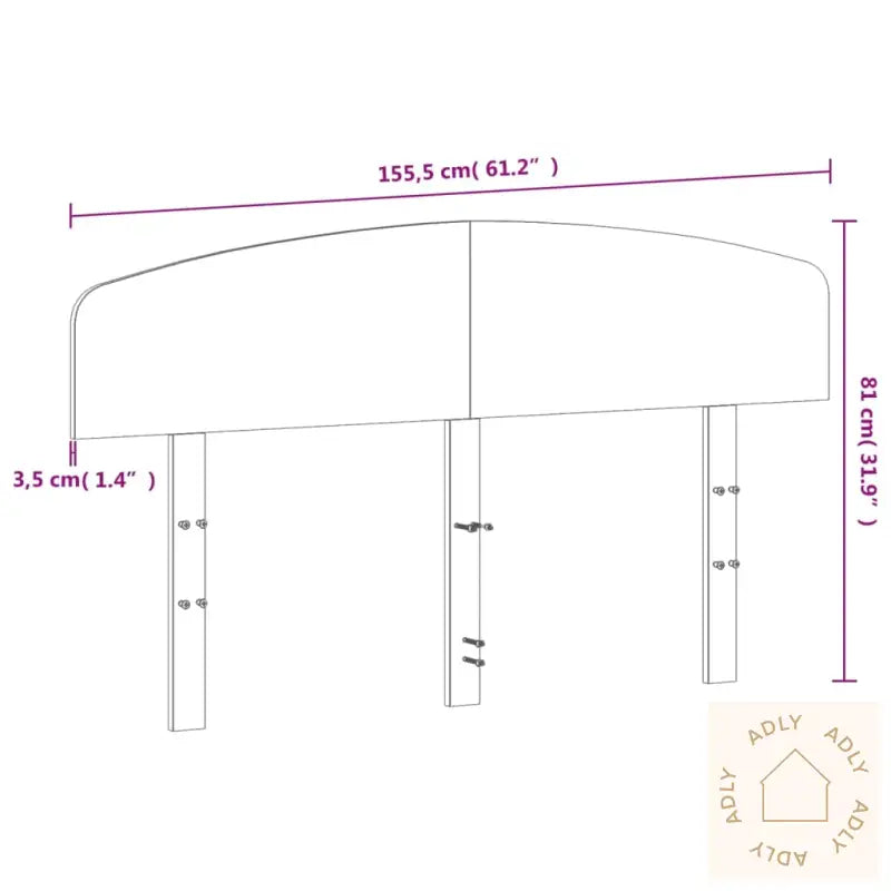 Hodegavl Hvit 150 Cm Heltre Furu