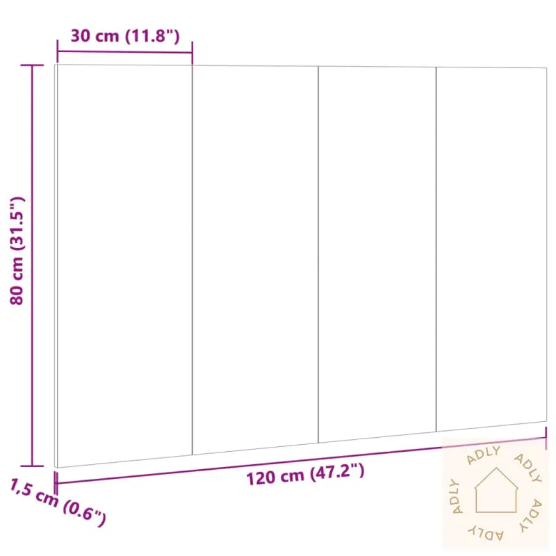 Sengegavl Artisan Eik 120X1,5X80 Cm Konstruert Tre