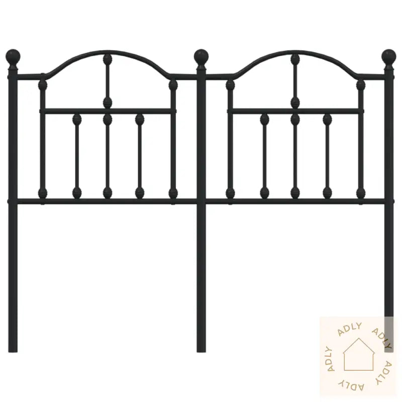 Sengegavl I Metall Svart 120 Cm