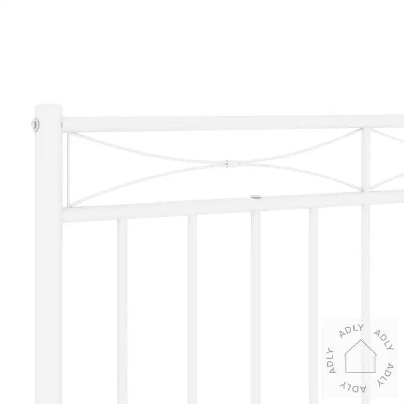 Sengegavl I Metall Hvit 90 Cm