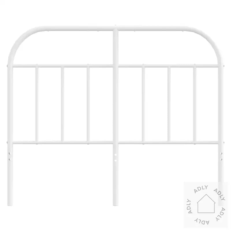 Sengegavl I Metall Hvit 120 Cm