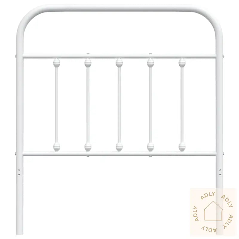 Sengegavl I Metall Hvit 90 Cm